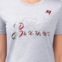 G-III 4Her by Carl Banks Women's Super-Slim Fit Lightweight Shadow Logo T-Shirt - Tampa Bay Buccaneers T-shirts
