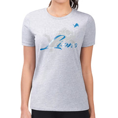 G-III 4Her by Carl Banks Women's Super-Slim Fit Lightweight Shadow Logo T-Shirt - Detroit Lions T-shirts