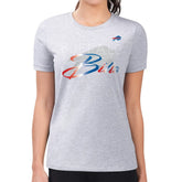 G-III 4Her by Carl Banks Women's Super-Slim Fit Lightweight Shadow Logo T-Shirt - Buffalo Bills T-shirts
