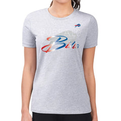 G-III 4Her by Carl Banks Women's Super-Slim Fit Lightweight Shadow Logo T-Shirt - Buffalo Bills T-shirts
