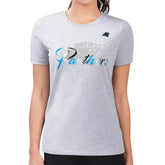 G-III 4Her by Carl Banks Women's Super-Slim Fit Lightweight Shadow Logo T-Shirt - Carolina Panthers T-shirts