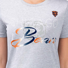 G-III 4Her by Carl Banks Women's Super-Slim Fit Lightweight Shadow Logo T-Shirt - Chicago Bears T-shirts