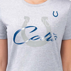 G-III 4Her by Carl Banks Women's Super-Slim Fit Lightweight Shadow Logo T-Shirt - Indianapolis Colts T-shirts