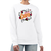 G-III 4Her by Carl Banks Women's Roses Fleece Tri-Blend Pullover Sweatshirt - Kansas City Chiefs Pullover