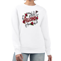 G-III 4Her by Carl Banks Women's Roses Fleece Tri-Blend Pullover Sweatshirt - Atlanta Falcons Pullover