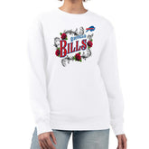 G-III 4Her by Carl Banks Women's Roses Fleece Tri-Blend Pullover Sweatshirt - Buffalo Bills Pullover