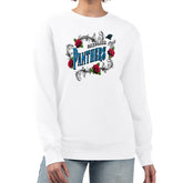 G-III 4Her by Carl Banks Women's Roses Fleece Tri-Blend Pullover Sweatshirt - Carolina Panthers Pullover