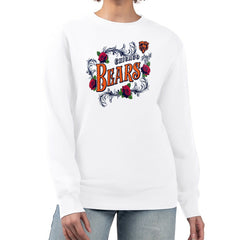 G-III 4Her by Carl Banks Women's Roses Fleece Tri-Blend Pullover Sweatshirt - Chicago Bears Pullover