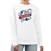 G-III 4Her by Carl Banks Women's Roses Fleece Tri-Blend Pullover Sweatshirt - Denver Broncos Pullover