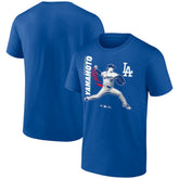 Royal Yoshinobu Yamamoto Los Angeles Dodgers Player Graphic T-Shirt