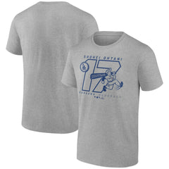 Heather Gray Shohei Ohtani Los Angeles Dodgers Player Graphic T-Shirt
