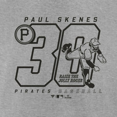 Heather Gray Paul Skenes Pittsburgh Pirates Player Graphic T-Shirt