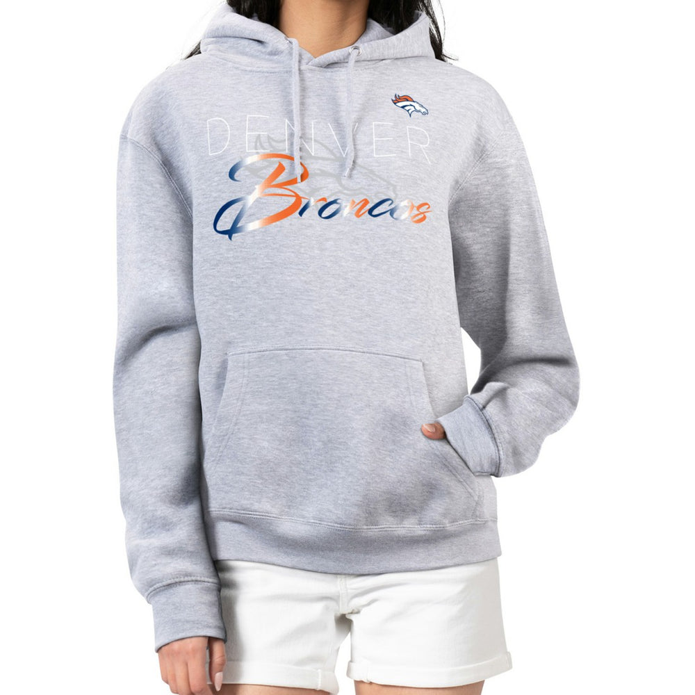 G-III 4Her by Carl Banks Women's Shadow Logo Fleece Pullover Hoodie - Denver Broncos Hoodies