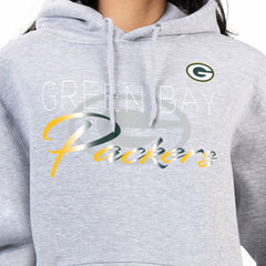 G-III 4Her by Carl Banks Women's Shadow Logo Fleece Pullover Hoodie - Green Bay Packers Hoodies