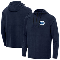 Antigua 50th Season Spikes Raglan Quarter-Zip Hoodie - Seattle Seahawks Hoodies