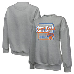 New York Knicks Majestic Threads Women's Classic Tri-Blend Pullover Sweatshirt
