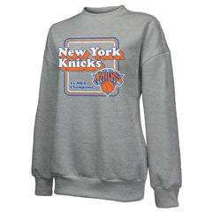 New York Knicks Majestic Threads Women's Classic Tri-Blend Pullover Sweatshirt