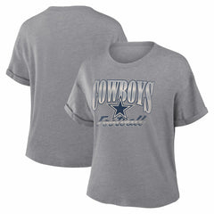 Women's Overplayed Tribute Tri-Blend Boxy T-Shirt - Dallas Cowboys T-shirts