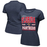 NHL Florida Panthers Majestic Threads Women's 2025 Stanley Cup Champions Tri-Blend Ringer T-Shirt