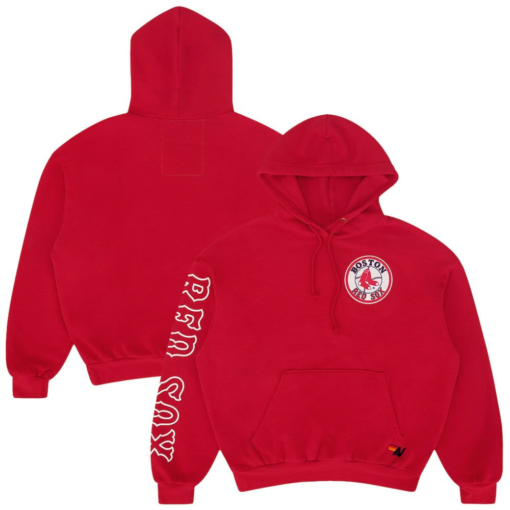 Red Boston Red Sox Aviator Nation x MLB Unisex Tri-Blend Pullover Hoodie