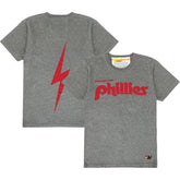 Heather Gray Philadelphia Phillies Aviator Nation x MLB Unisex Bolt Tri-Blend T-Shirt