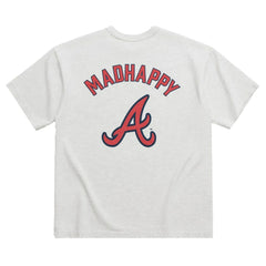 Heather Gray Atlanta Braves Madhappy x MLB Unisex Heavyweight T-Shirt