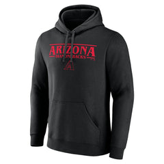 Black Arizona Diamondbacks Stranger Things Logo Lockup Pullover Hoodie
