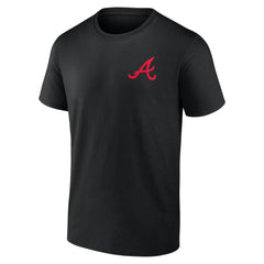 Black Atlanta Braves Stranger Things Graphic T-Shirt