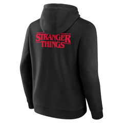 Black Minnesota Twins Stranger Things Logo Lockup Pullover Hoodie