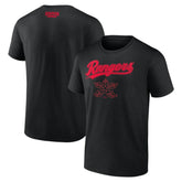 Black Texas Rangers Stranger Things Demogorgan T-Shirt
