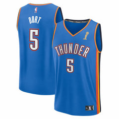 Fanatics Luguentz Dort Oklahoma City Thunder 2025 NBA Finals Champions Fast Break Replica Player Jersey