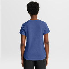 Heather Royal Chicago Cubs Nike Women's Arched Tri-Blend T-Shirt