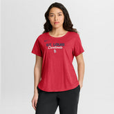 Heather Red St. Louis Cardinals Nike Women's Arched Tri-Blend T-Shirt