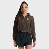 Brown San Diego Padres Nike Women's Primetime Phoenix Fleece Half-Zip Sweatshirt