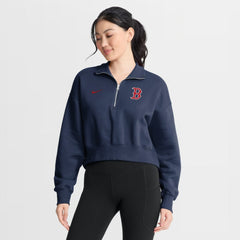Navy Boston Red Sox Nike Women's Primetime Phoenix Fleece Half-Zip Sweatshirt