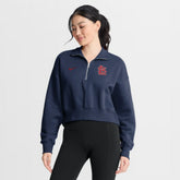 Navy St. Louis Cardinals Nike Women's Primetime Phoenix Fleece Half-Zip Sweatshirt