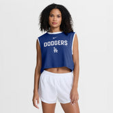 Royal Los Angeles Dodgers Nike Women's Primetime Loose Dri-FIT Cropped Tank Top