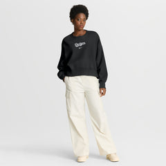 Black Los Angeles Dodgers Nike Women's Oversized Primetime Sweatshirt