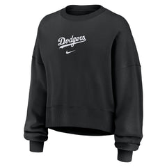 Black Los Angeles Dodgers Nike Women's Oversized Primetime Sweatshirt