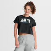 Black Seattle Mariners Nike Women's Mod Cropped T-Shirt