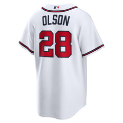 White Matt Olson Atlanta Braves Nike Home Replica Jersey