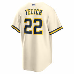 Cream Christian Yelich Milwaukee Brewers Nike Home Replica Jersey