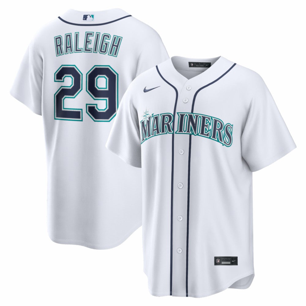 White Cal Raleigh Seattle Mariners Nike Home Replica Jersey