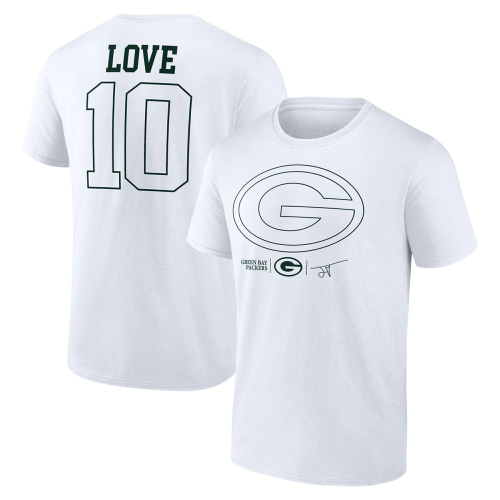 Jordan Love Tonal Name & Number T-Shirt - Green Bay Packers T-shirts