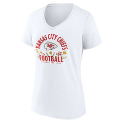 Patrick Mahomes Women's Floral Name & Number V-Neck T-Shirt - Kansas City Chiefs T-shirts