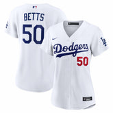 White Mookie Betts Los Angeles Dodgers Nike Women's Home Stadium Jersey