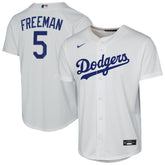 White Freddie Freeman Los Angeles Dodgers Nike Youth Home Replica Player Jersey