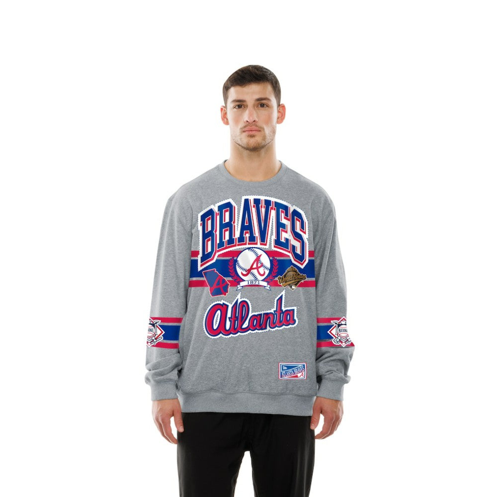 Gray Atlanta Braves New Era Sport Classics Sweatshirt