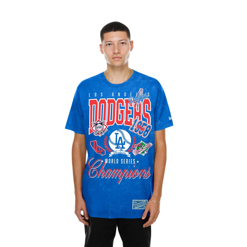 Royal Los Angeles Dodgers New Era Mineral Wash T-Shirt