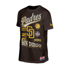 Brown San Diego Padres New Era Oversized Throwback Distressed T-Shirt
